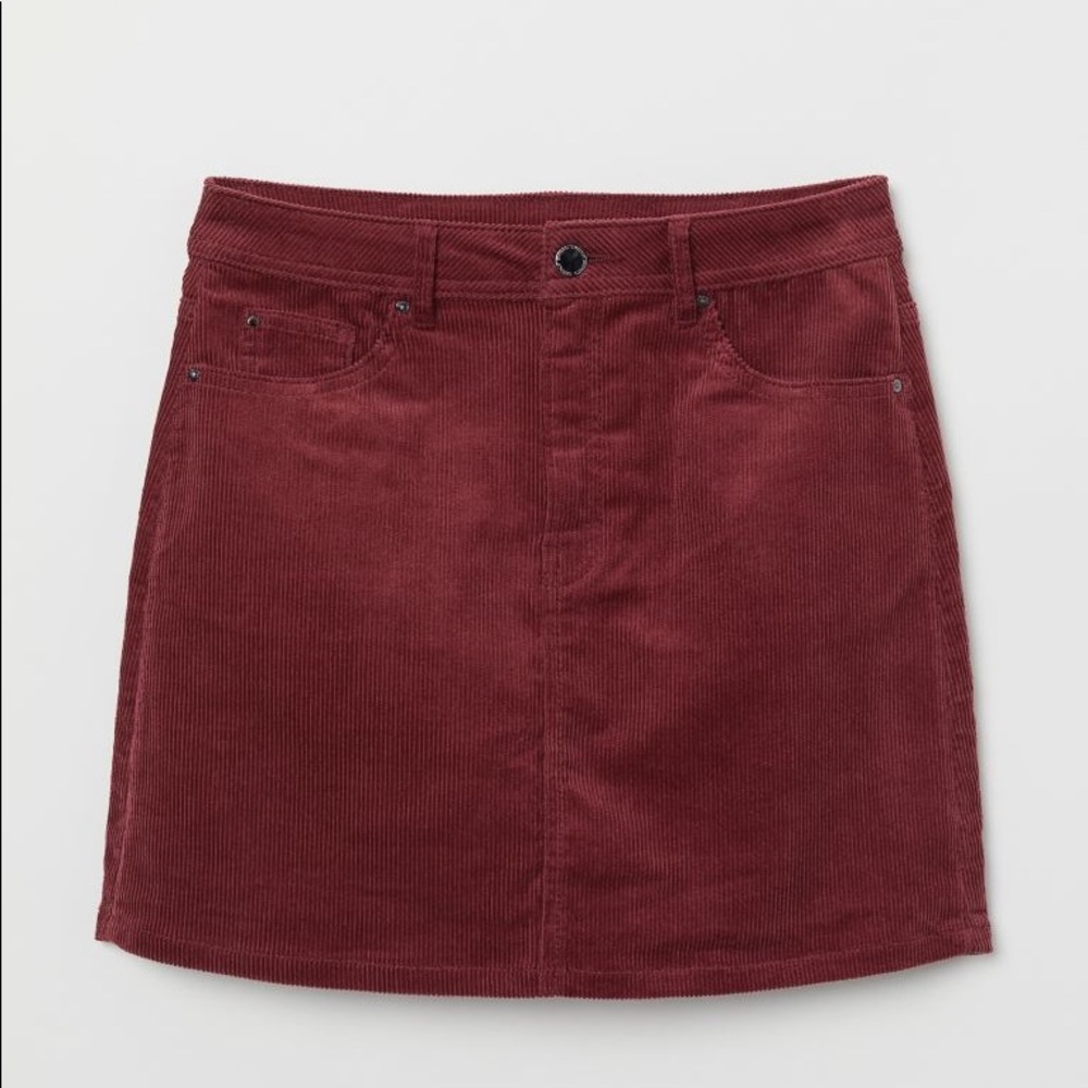 Rust Corduroy Skirt
